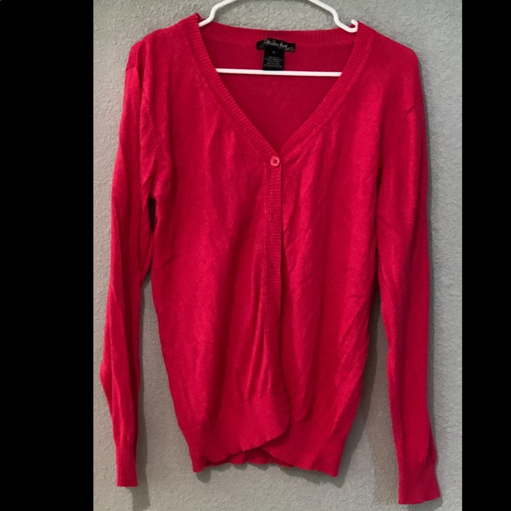 Juniors Pink Cardigan Size XL